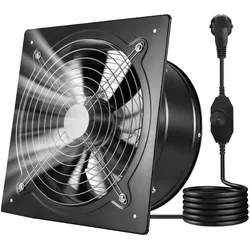 VEVOR Abluftventilator 350x350 mm, Leistungsstarker Wandventilator 2647 m3/h, mit Drehzahlregelung, 70 W, Leiser Ventilator für Dachboden, Garage, Keller, Werkstatt, Küche & Hühnerstall