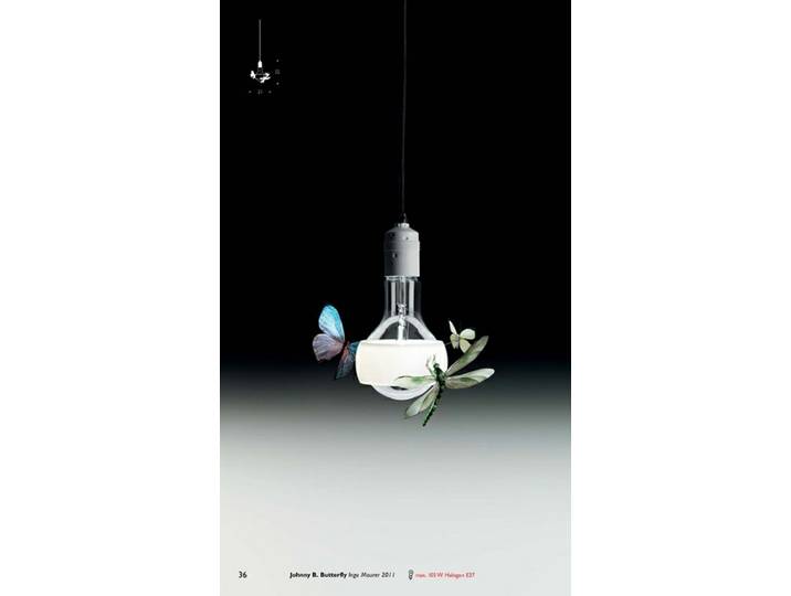 Johnny B. Butterfly Pendelleuchte 170cm White - Ingo Maurer - Wohnzimmer - Glas