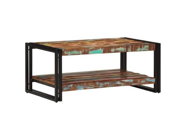 IBUQDDV Couchtisch Mehrfarbig 90x50x38 cm Altholz Massiv Massives Altholz, recyceltes Teakholz, Mangoholz, Kiefernholz, Buche, Eisengestell, pflegeleicht, Unikat