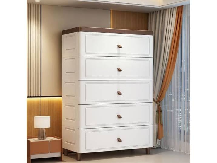 LLNWDNB Kommode Weiß 3/4/5/6 Schubladen Kompakte Platzsparende Aufbewahrungseinheit PP-Material Mehrere Stauräume Schlafzimmermöbel 2 Stile Schminktische Für Wohnzimmer, Flur, Schrank 60 * 31 * 88cm