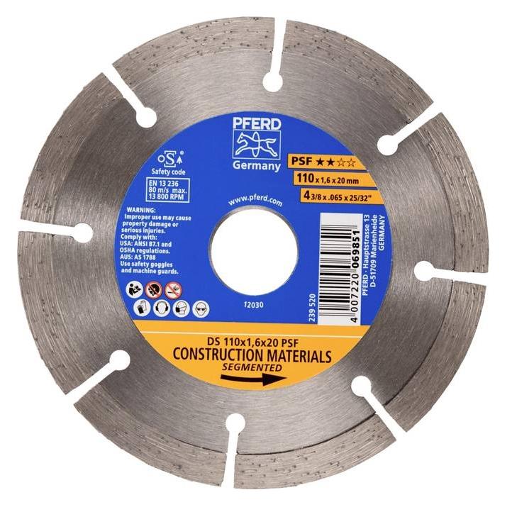 Pferd Diamond cut-off wheels for the construction industry, segmented type PSF (68300052)