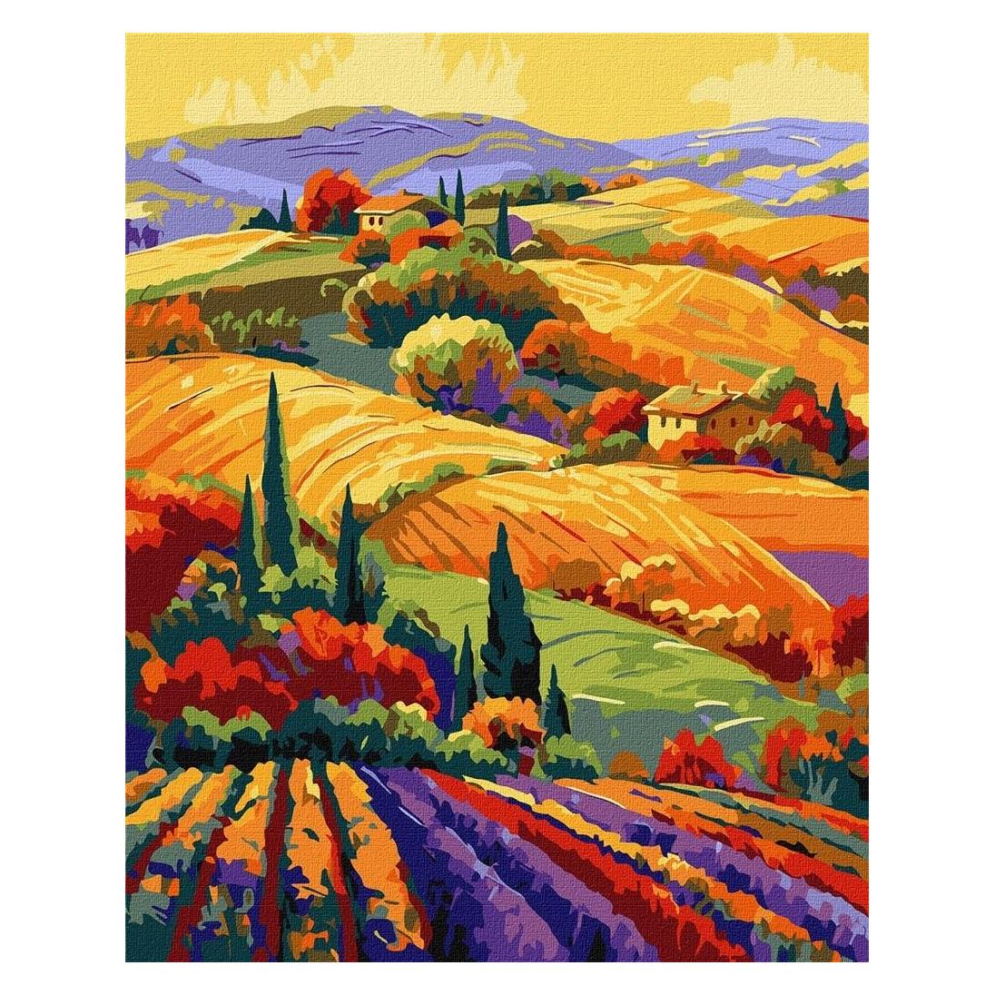 Ideyka Malen nach Zahlen - Bunte Landschaft 40x50cm (58224388)