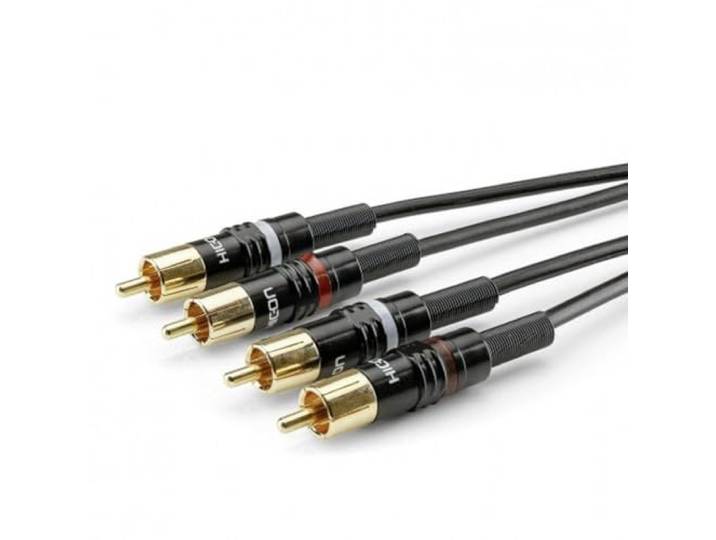 Hicon HBP-C2-0600 jack/cinch audio aansluitkabel [2x RCA-stekker - 2x RCA-stekker] 6.00m Sc