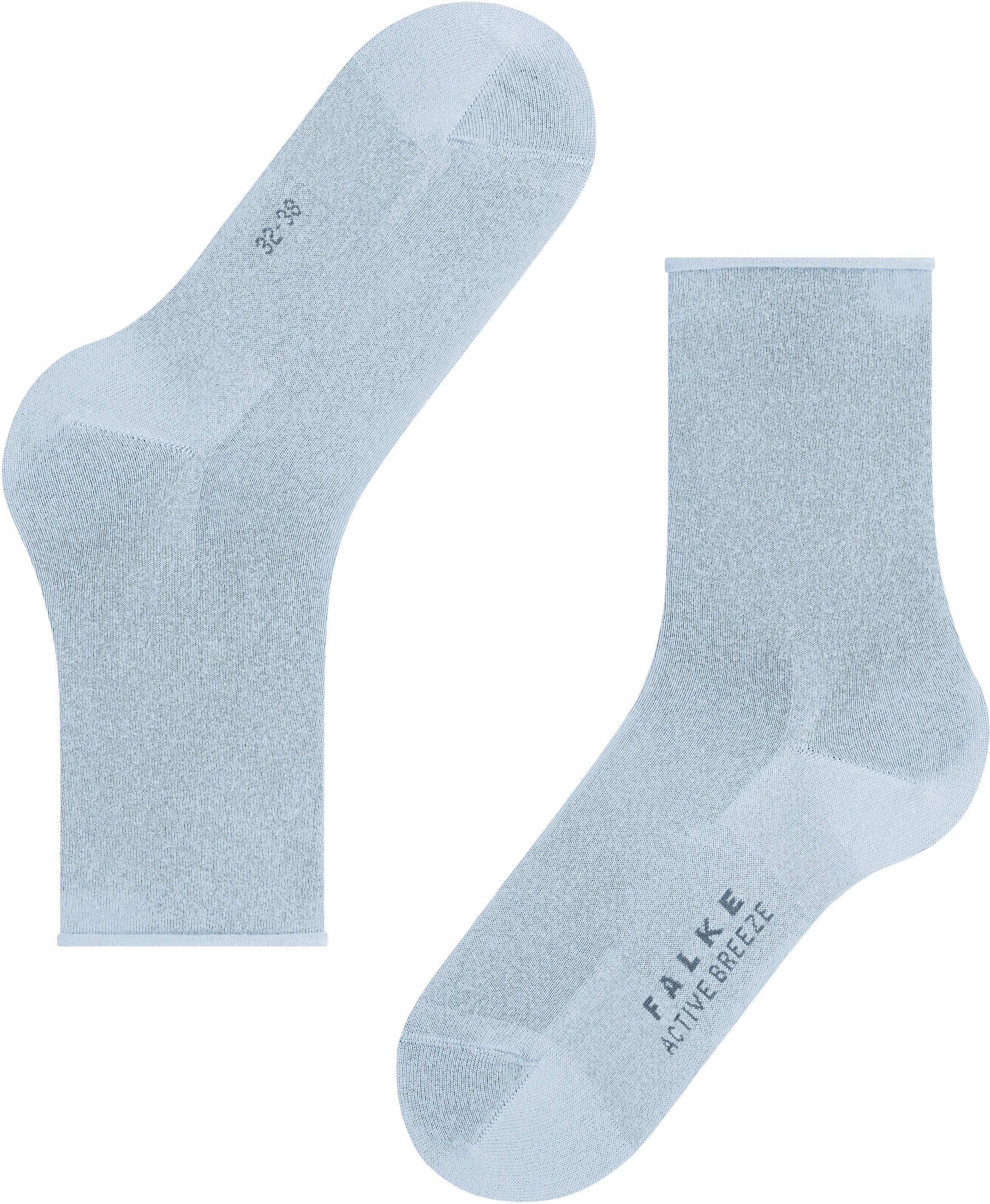 Socken FALKE "Active Breeze", Damen, Gr. 35-38, Sockengrösse, blau (light blau), Materialmix, unifarben, normal, Socken Socken, kühlend, atmungsaktiv light blau 35-38, Sockengrösse