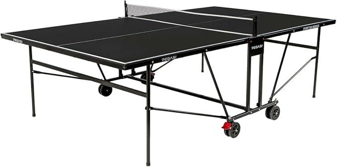 Tischtennisplatte 500 - Tischtennisplatte Indoor - Faltbare Tischtennistisch - Klappbar - Original Tischtennistisch - Mit Rädern - Beweglich - Schwarz