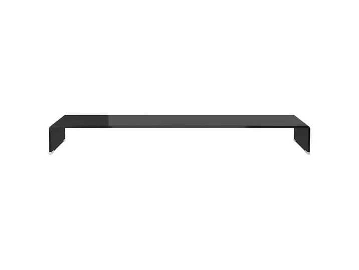 BONNEVIE - 1parcel - Meuble TV/support pour moniteur 120x30x13 cm verre noir - Meubles TV lwy70x79