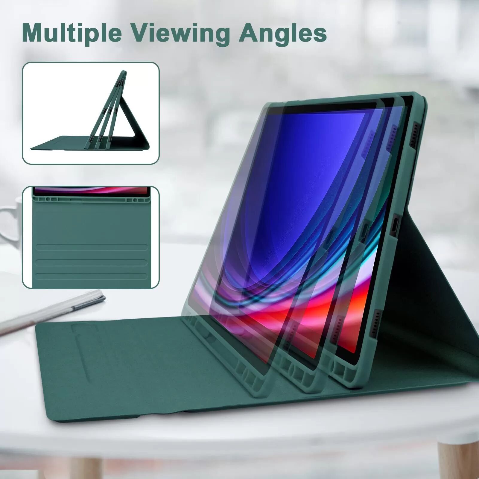 INF Étui Clavier Bluetooth Rétroéclairé Compatible avec Samsung Galaxy Tab A9+ 2023 (11 pouces)