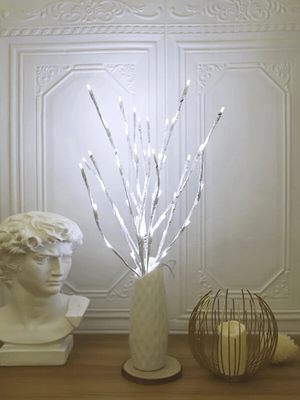 Inspire Essentials LumiBirch LED Birch Branch Lights Battery Operated Fairy Lights For Home And Bedroom Decor cold White