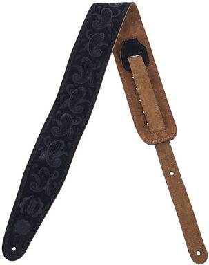 Levys "Black Paisley Suede Strap 3"" Schwarz
