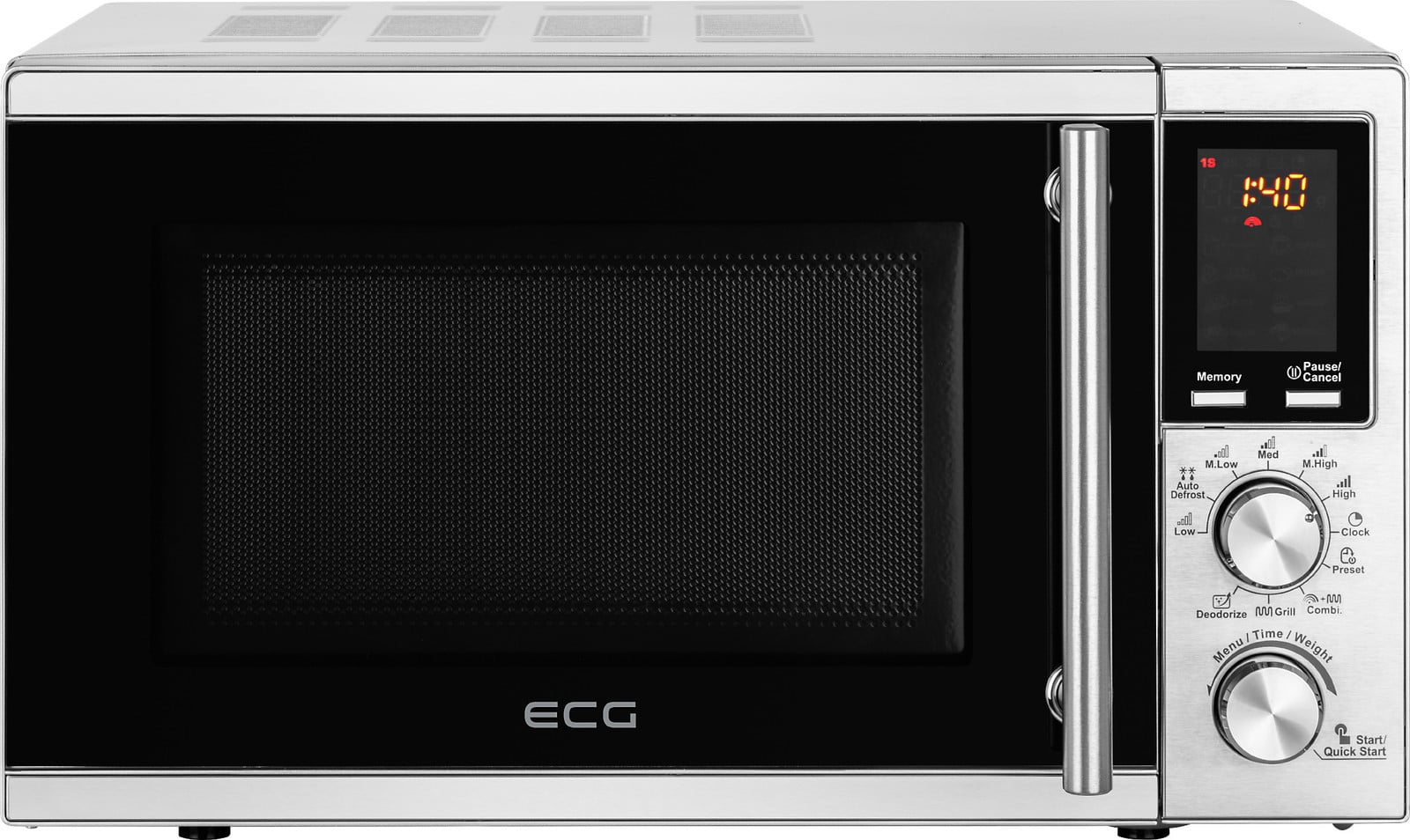 ECG MTD 2072 GSE Magnetron met grillfunctie, 20 liter, 700 W, roestvrijstaal