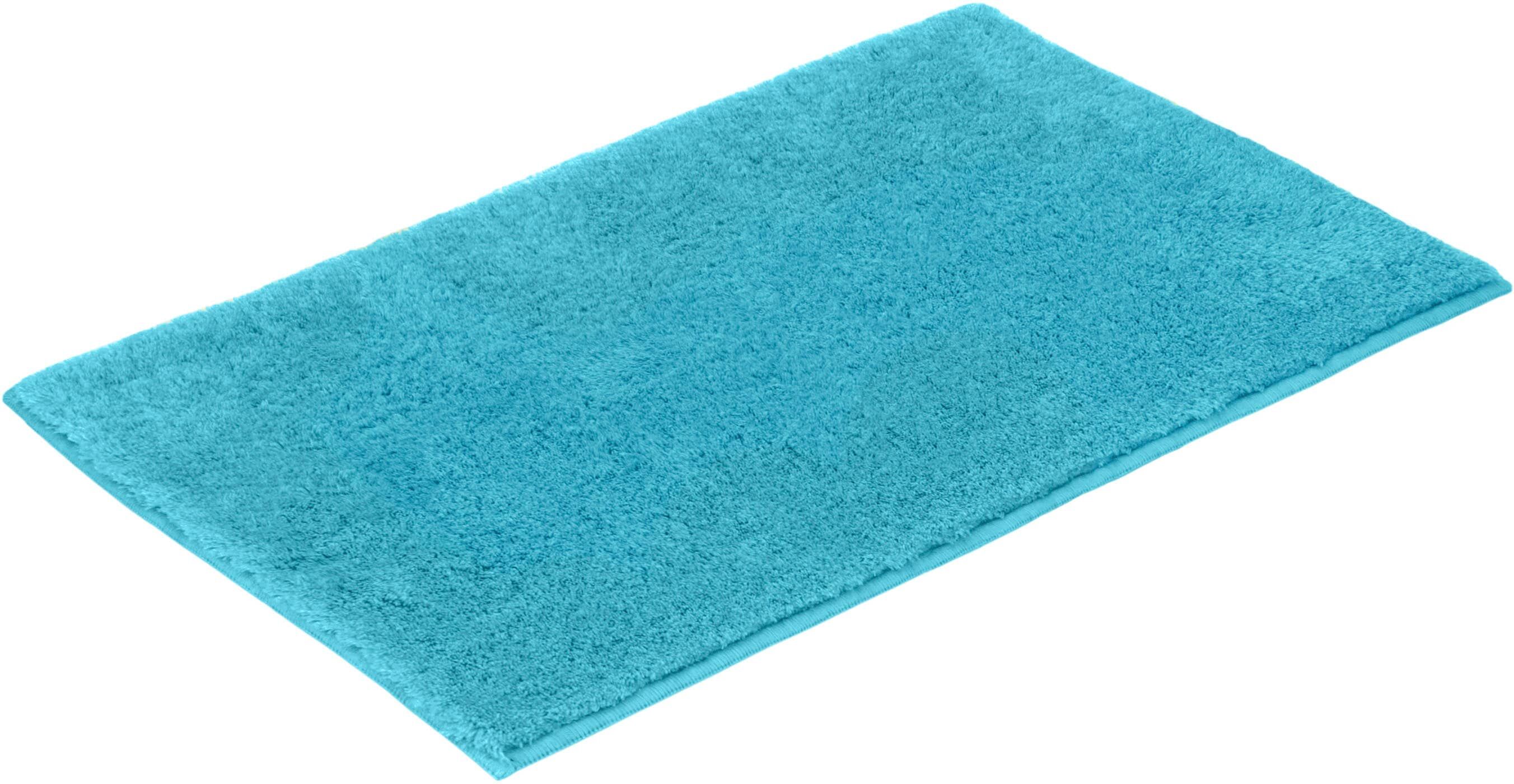Badematte VOSSEN "Timeless", blau (turquoise), H:10mm, Polyacryl, Badematten, Badematte