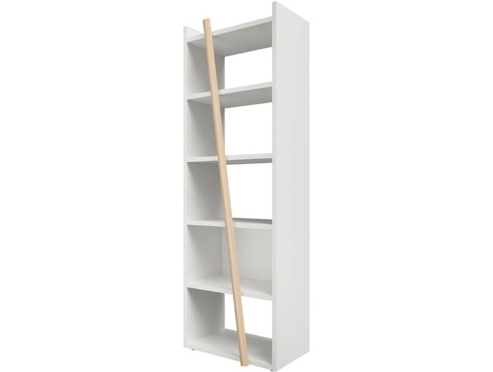 Ablageregal GAMI ITALIC , weiss (weiß), B:63cm H:185cm T:36cm, Holzwerkstoff, Regale, Ablageregal, Offen und praktisch: Ergänzt optimal den Stauraum in Ihrem Büro.