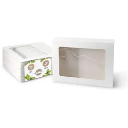 BIOZOYG 100 Stück Cupcake Boxen für 12 Cupcakes, mit Sichtfenster aus PLA Muffin-Schachteln Dessertboxen umweltfreundliche Materialien