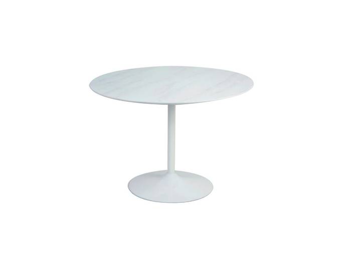 Mid.you Esstisch, Weiß, Marmoroptik, rund, rund, 110x75x110 cm, Esszimmer, Tische, Esstische, Esstische rund