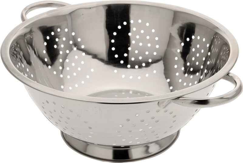 Excellent Houseware roestvrijstalen vergiet, 24 cm, zilver