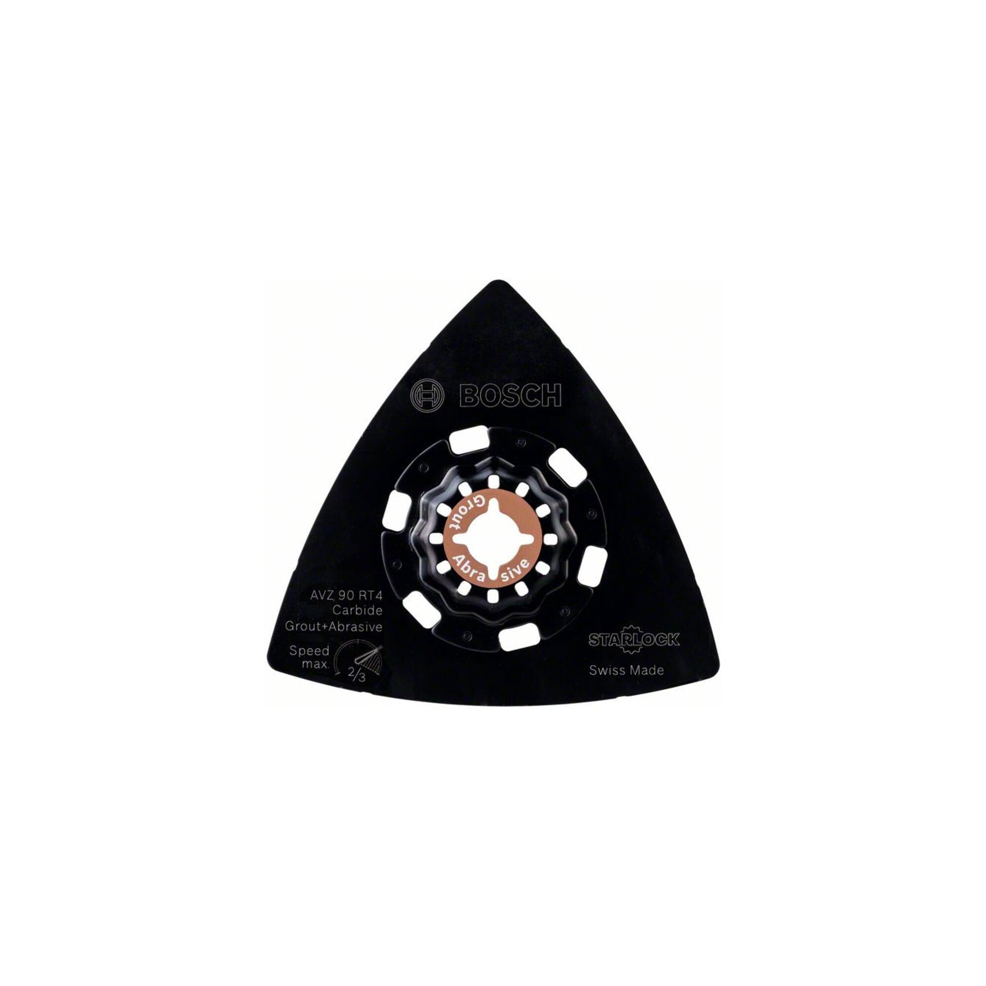 BOSCH Carbide-RIFF Schleifplatte AVZ 90 RT4, 90 mm, Carbide Sanding Grit 4 (2609256F02)