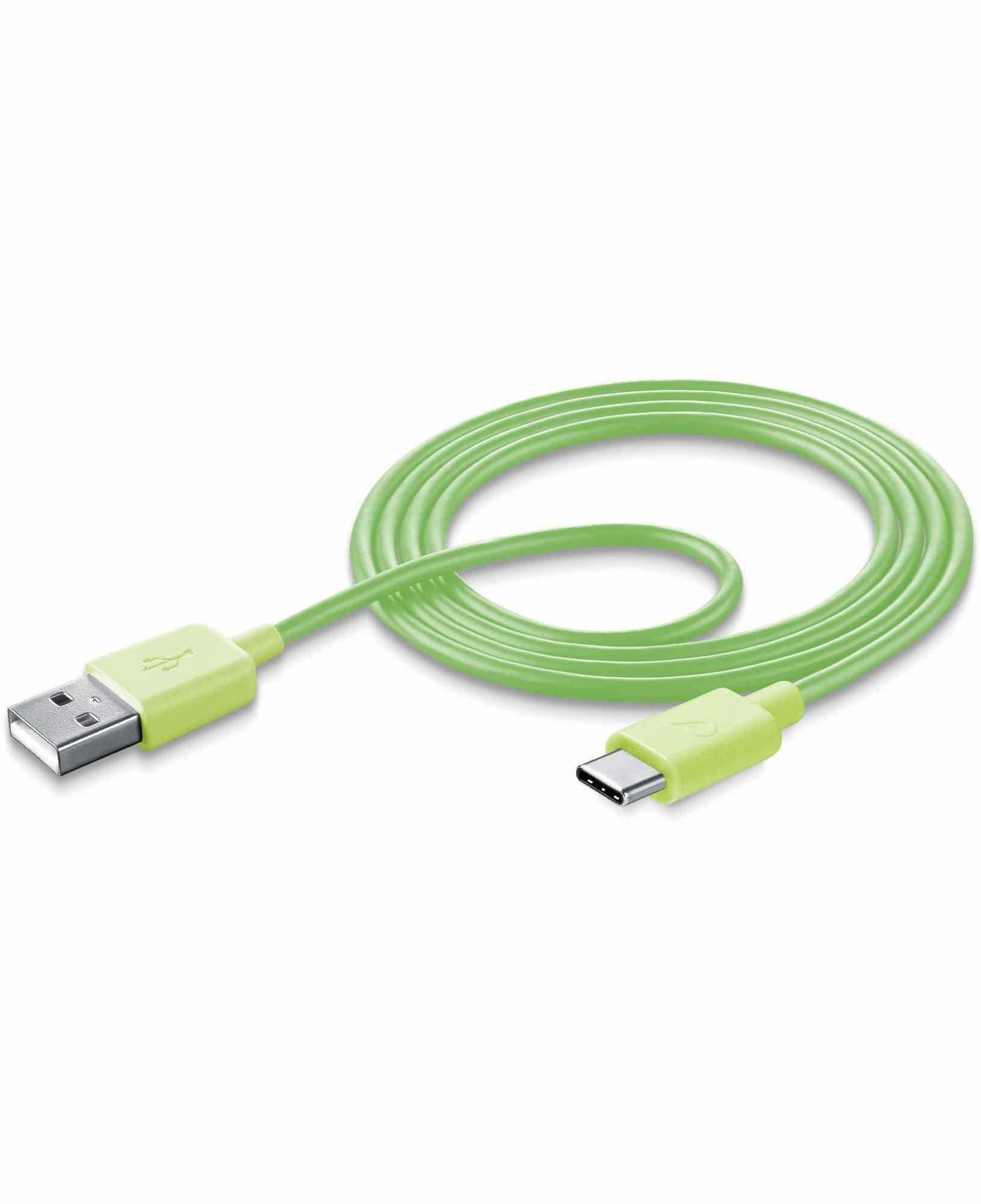 Cellular Line Stylecolor Cable Stecker USB A auf USB C 1 m (Grün) USBDATATYCSMARTG