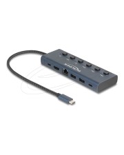 Delock USB Type-C Dockingstation 4K HDMI Gigabit LAN PD 3.0 90 W mit Lade-/Dockingstation (92000)