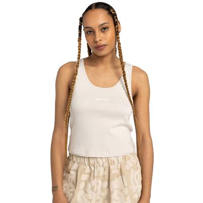 Tanktop ELEMENT "Yarnhill", Damen, Gr. M, weiß (oat milk), Obermaterial: 95% Baumwolle, 5% Elasthan., Tops Tanktop