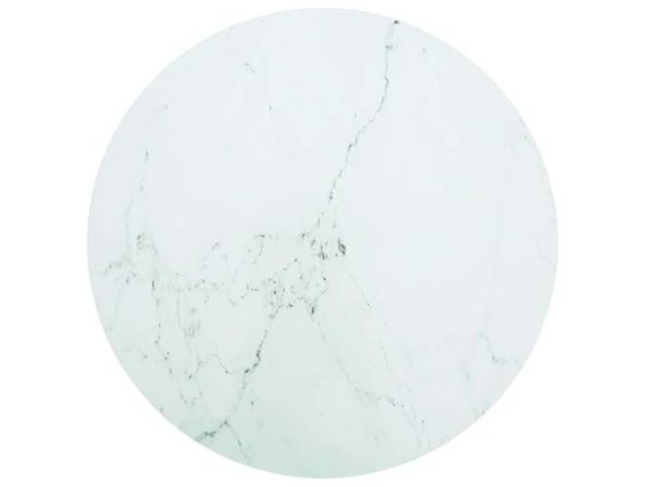 Möbel, Tischplatte, weiß, 70 x 0,8 cm, gehärtetes Glas mit Marmor-Design