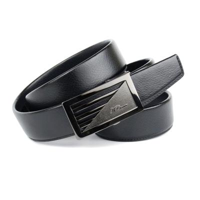 Ledergürtel ANTHONI CROWN, Herren, Gr. 95, schwarz, Leder, unifarben, festlich, Gürtel Ledergürtel, in Hirschprägung