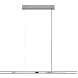 Hell LED-Pendelleuchte Ben Alu, Eisen, Stahl & Metall Silber Nickel matt / Chrom 110 cm