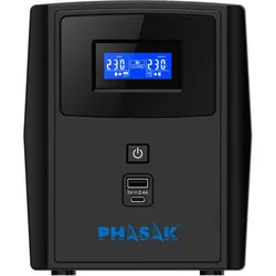 Phasak SAI/UPS 2260VA SIRIUS PH 7322 SURGE PROTECTION (2260 VA, 1320 W, Line-Interaktiv USV), USV