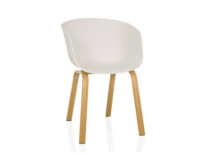 Chaise à coque - hjh LIVING - OSLO W - Blanc - Plastique