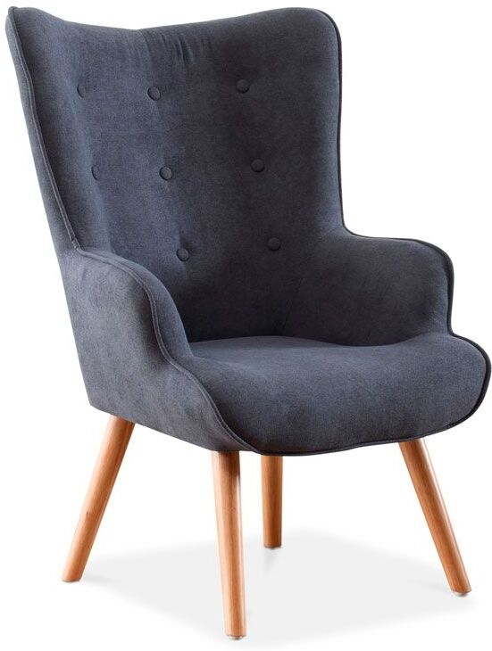 duehome Butaca de estilo nórdico 75x71 cm Voss - Gris