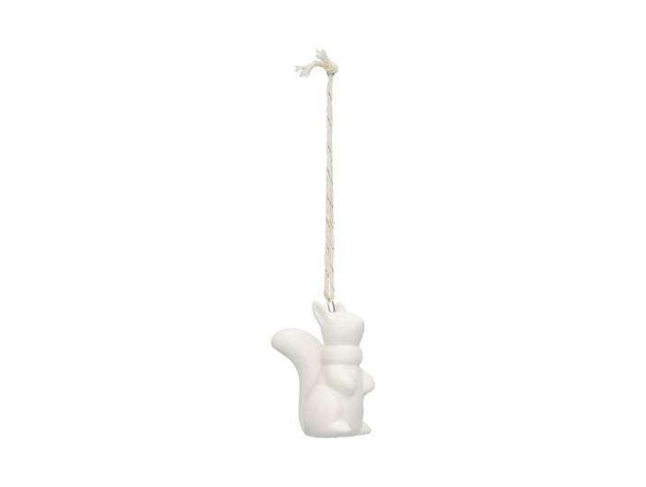 Hanger, porselein, eekhoorn, wit en goud