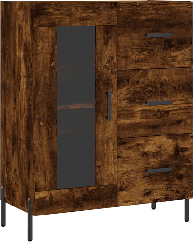 vidaXL Buffet chêne fumé 69,5x34x90 cm bois d'ingénierie