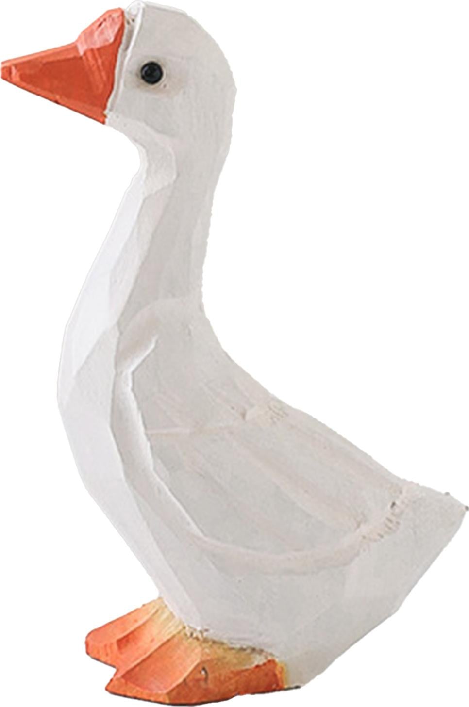 Cocosity Witte eend ornament van gips voor decoratie in huis