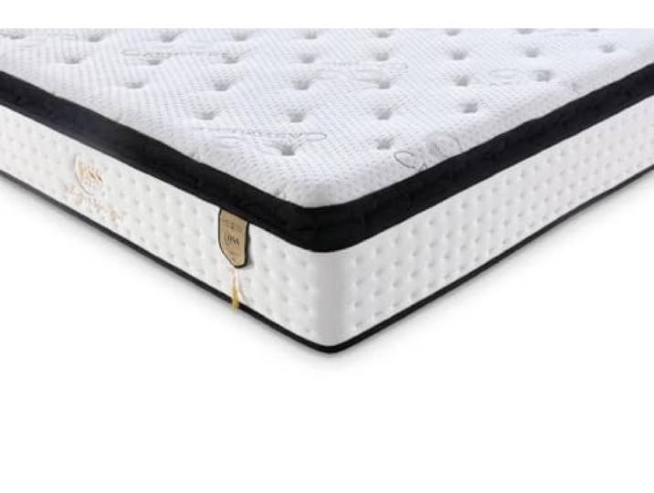 BSS BEDDING Matratze 160x200 H3 Paris Cashmere Taschenfederkernmatratze, 30 cm Höhe + integrierte Cashmere-Komfortauflage Topper, 7-Zonen, orthopädisch, Oeko-TEX, Allergikerfreundlich