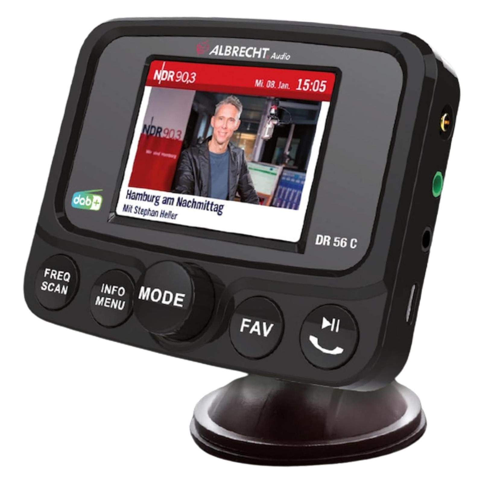 Albrecht DR 56 C DAB+ Autoradio-Tuner mit Farbdisplay (27156)