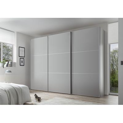 Schwebetürenschrank STAUD "Includo, kurze Lieferzeit: "Premium Variante in Weiß in 249cm Breite", dekor saphir, B:298cm H:222cm T:68cm, Holzwerkstoff, Schränke, Schwebetürenschrank