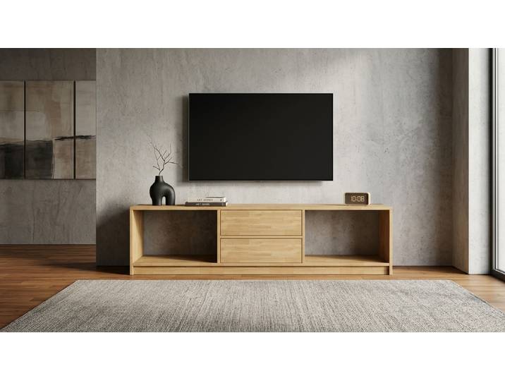 TV Schrank aus Massivholz von Pickawood Esche Natur geölt