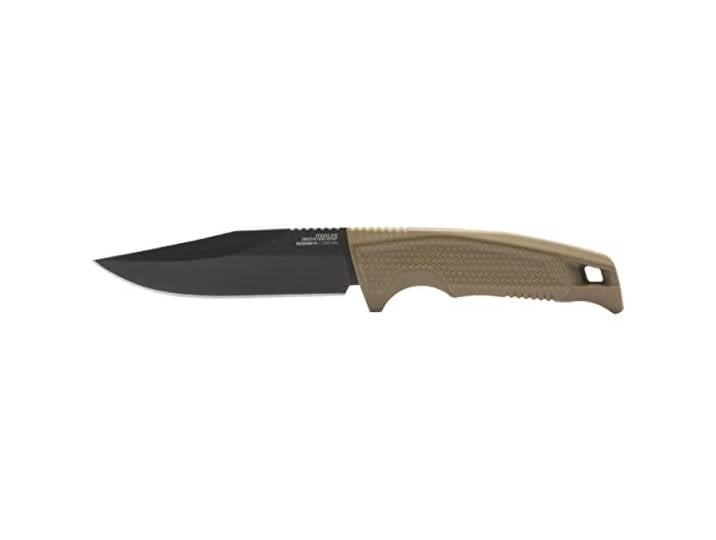 SOG Recondo FX Professionelles Messer mit fester Klinge, gerade Kante, Edelstahlklinge, umspritzter gummierter Griff, FDE