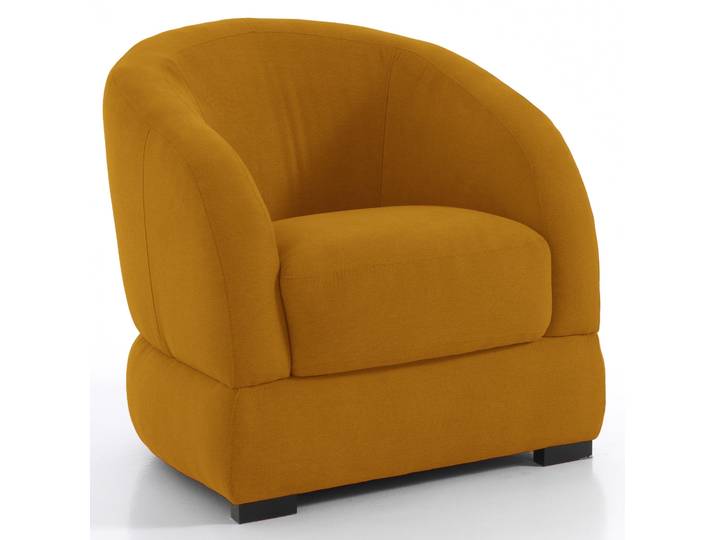 BOMBA - Fauteuil cabriolet - Velours, Moutarde