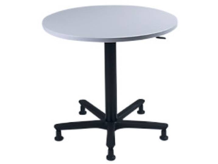 Hammerbacher VST Stehtisch Freiform Grau Drehkreuz aus Metall 800 (B) x 800 (T) x 1.140 (H) mm Spanplatte, Kunststoff, Aluminium