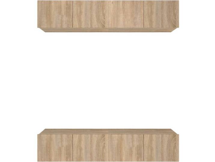 vidaXL - Tv-meubels - 4 - st - 80x30x30 - cm - bewerkt - hout - sonoma - eikenkleurig