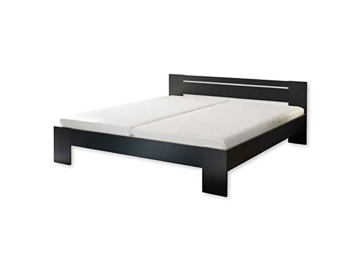 CANNES Futonbett 180 x 200 cm - Minimalistisches Doppelbett in Schwarz - 185 x 71 x 204 cm (B/H/T)
