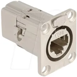 Delock D-Typ RJ45 Einbaubuchse / Kupplung Cat.6A STP Metall (Keystone Modul, Netzwerk Kupplung), Zubehör Netzwerk