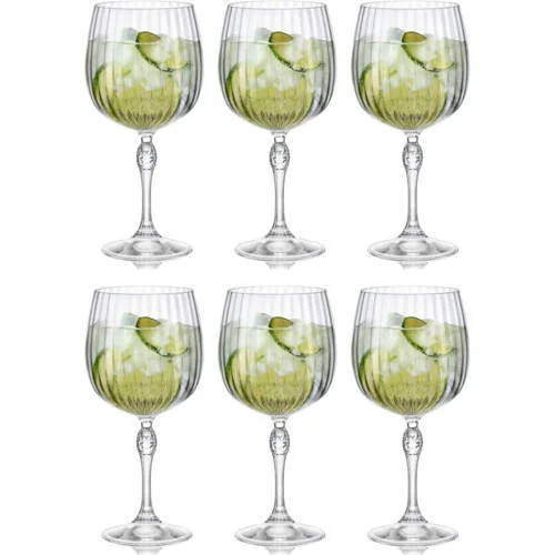 Bormioli Rocco America Gin Tonic Glazen, 6 stuks, 740 ml