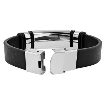 Armband ADELIA´S "Armband aus Leder 21 cm", schwarz, Armbänder, Damen, 21cm, Leder, Armband, Schöne Geschenkidee zum Weihnachten