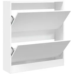 vidaXL Schuhschrank Weiß 80x21x87,5 cm Holzwerkstoff