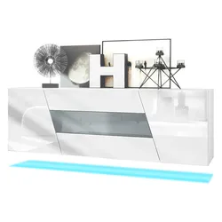 SIDEBOARD Houston Grau Hochglanz