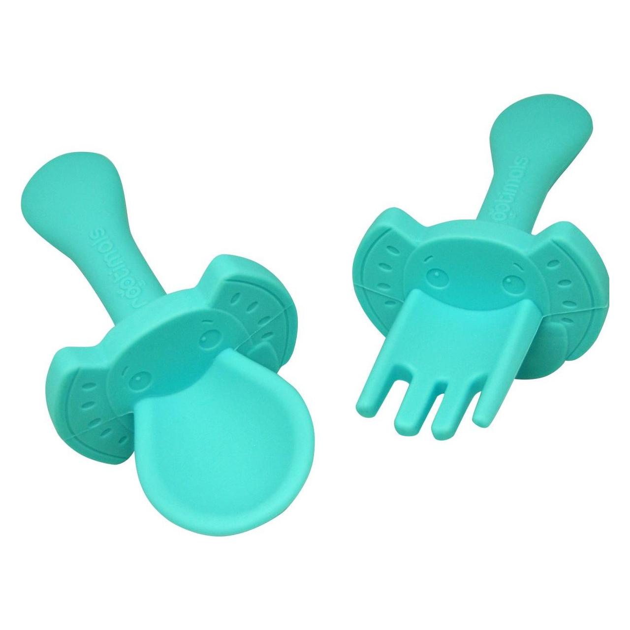 Magni Frootimals Besteck-Set Melephant Löffel und Gabel blau 2teilig für Babys (46942045)