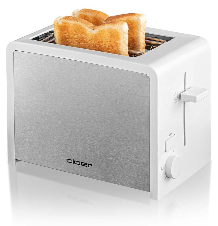Cloer Toaster 3211, wit/zilverkleurig