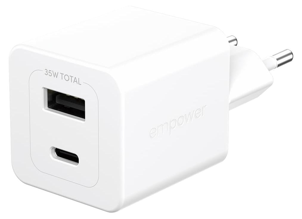 PanzerGlass 35W oplader met USB-C en USB-A, wit