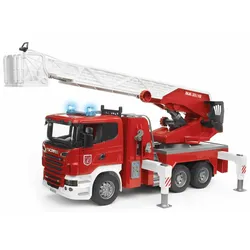 BRUDER® 03591 Scania Super 560R Feuerwehr mit Drehleiter, Wasserpumpe, L+S Modul